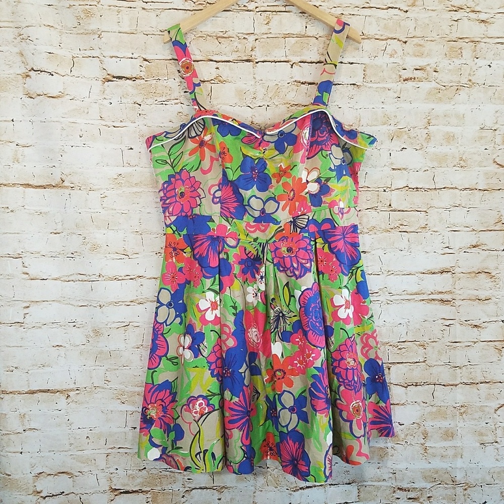 Beach Bash Floral Retro Rockabilly Dress - Picture 2 of 6